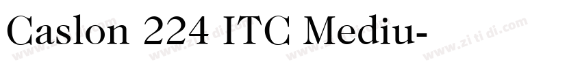 Caslon 224 ITC Mediu字体转换